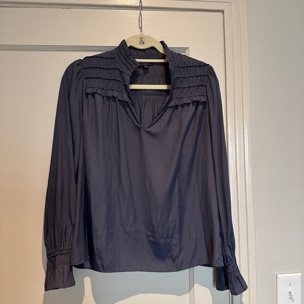 Current Air Slate Smocked Top